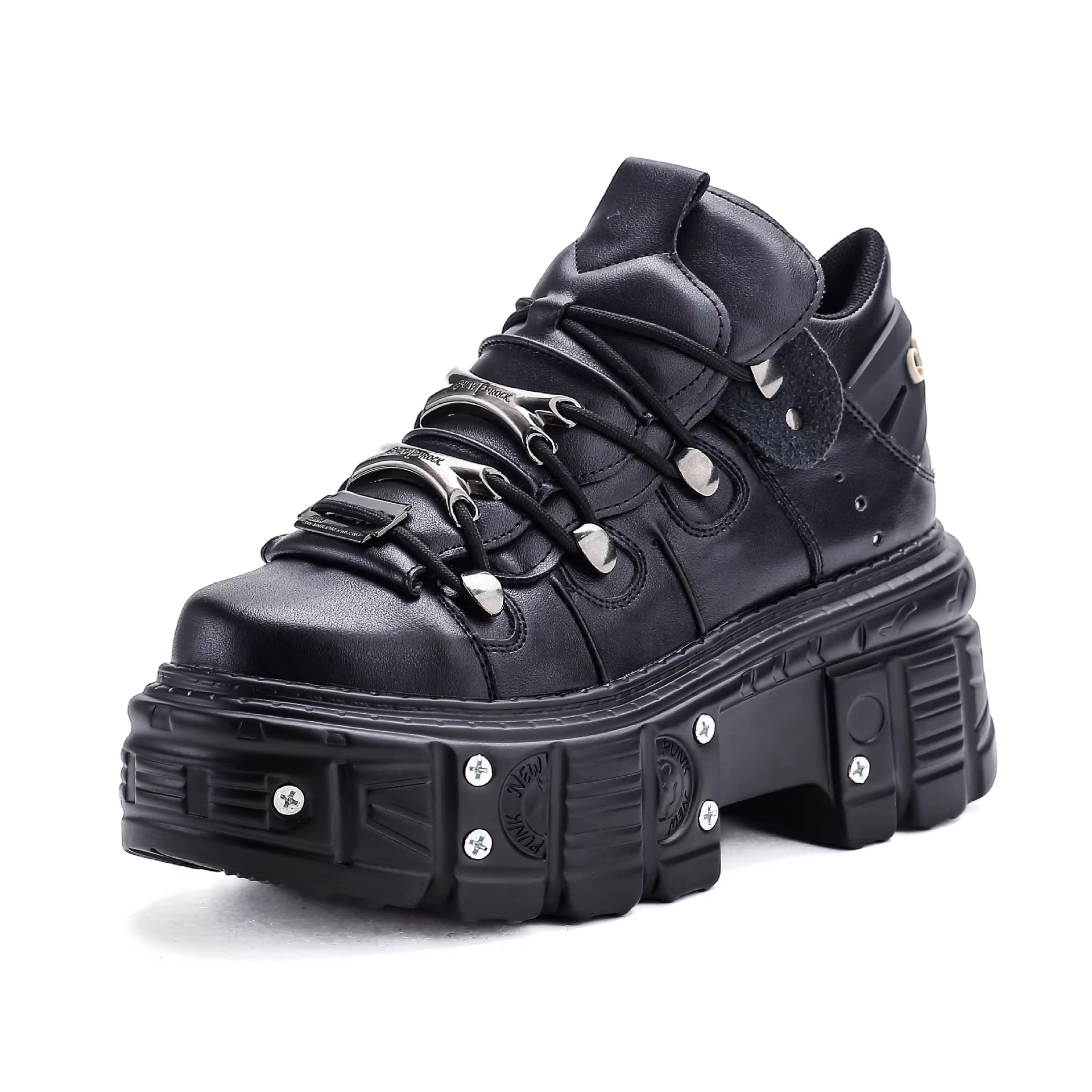 Nouveau Rock chaussures 2025 femmes noir papa chaussures à semelles épaisses chaussures pour femmes