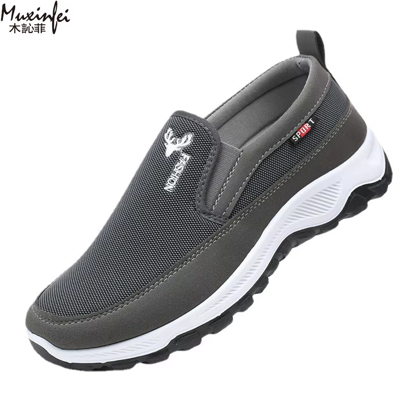 Hommes course randonnée baskets respirant orthopédique voyage tennis sans lacet confortable pour les