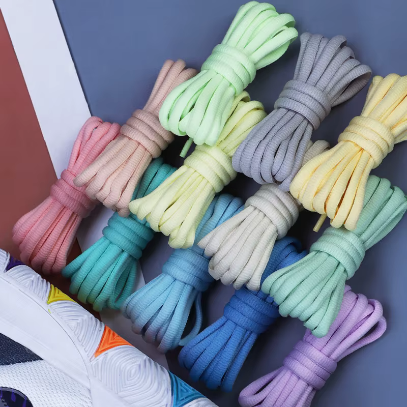 1 paire de lacets de chaussures ovales, lacets athlétiques demi-ronds pour baskets de course, cordes