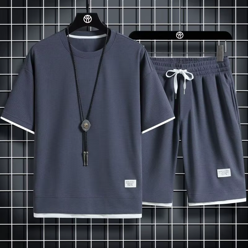 Vêtements de sport pour hommes, survêtement à la mode, t-shirts à manches courtes, Shorts, costumes 