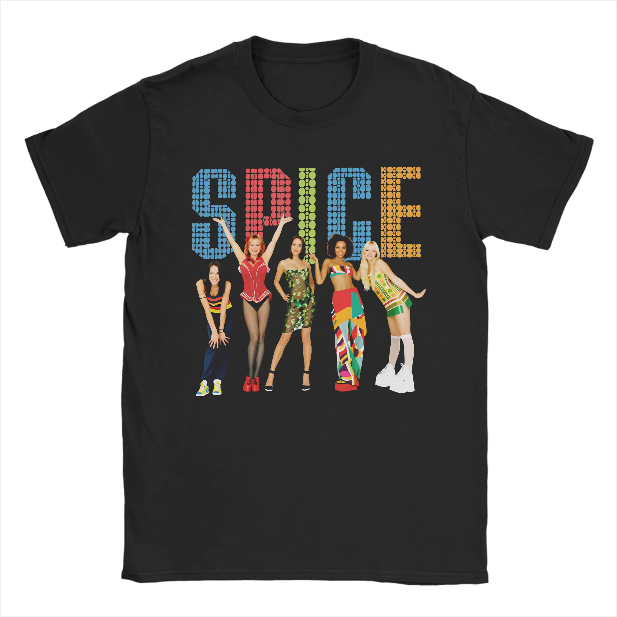 T-shirt SPICE GIRLS WORLD TOUR, T-shirts tendance et cool à manches courtes, hauts amusants Y2K, hau