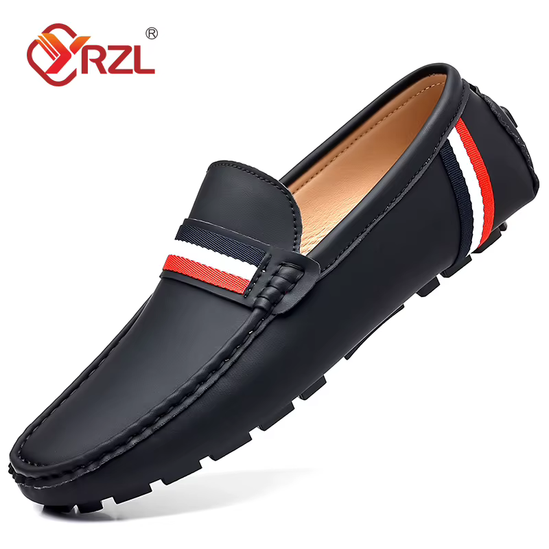 YRZL-Mocassins à enfiler pour hommes, chaussures de conduite respirantes, mocassins décontractés, no
