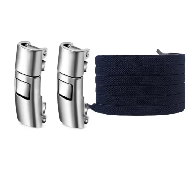 NOUVEAUX lacets de verrouillage à pression sans attaches lacets élastiques Sneaker 8MM élargi plat s