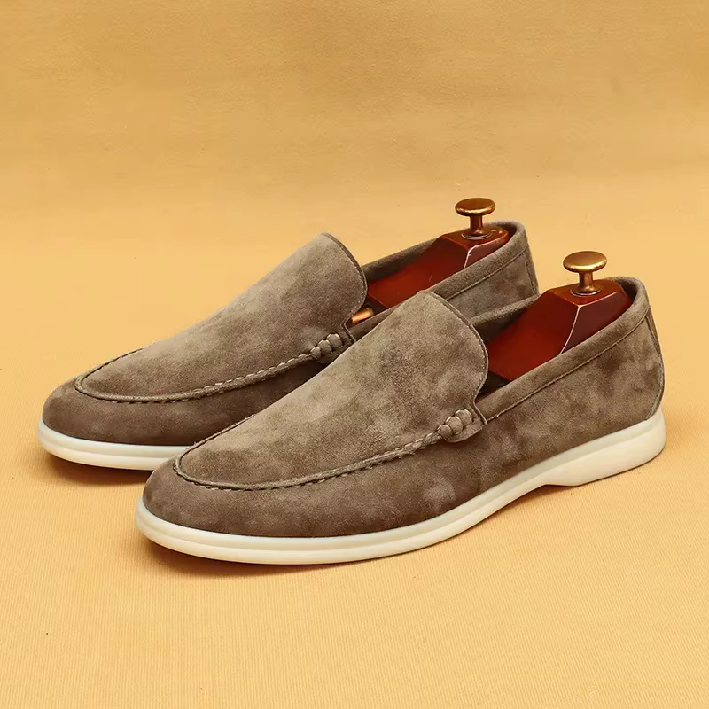 Chaussures pour hommes en cuir véritable et peau de mouton, surface souple, résistantes à l'usure, m