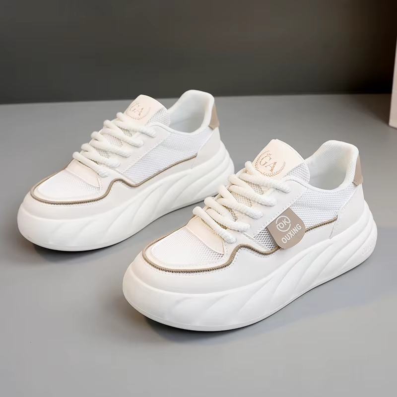 Nouvelles femmes rétro chaussures printemps plate-forme chaussures décontracté maille baskets polyva