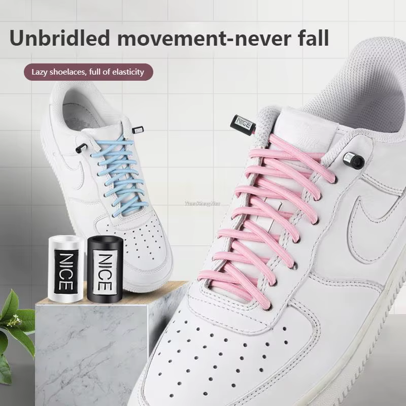 2025 nouveaux lacets de chaussures sans cravate lacets élastiques baskets lacets ronds sans attaches