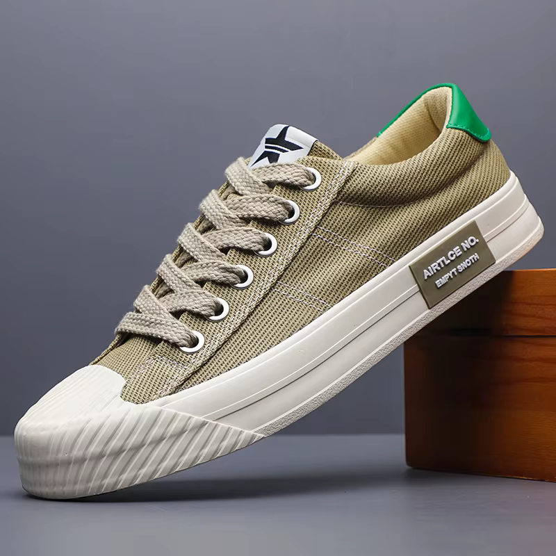 Chaussures Plates Légères Décontractées en Toile pour Homme, Baskets de Travail Élégantes, Confortab