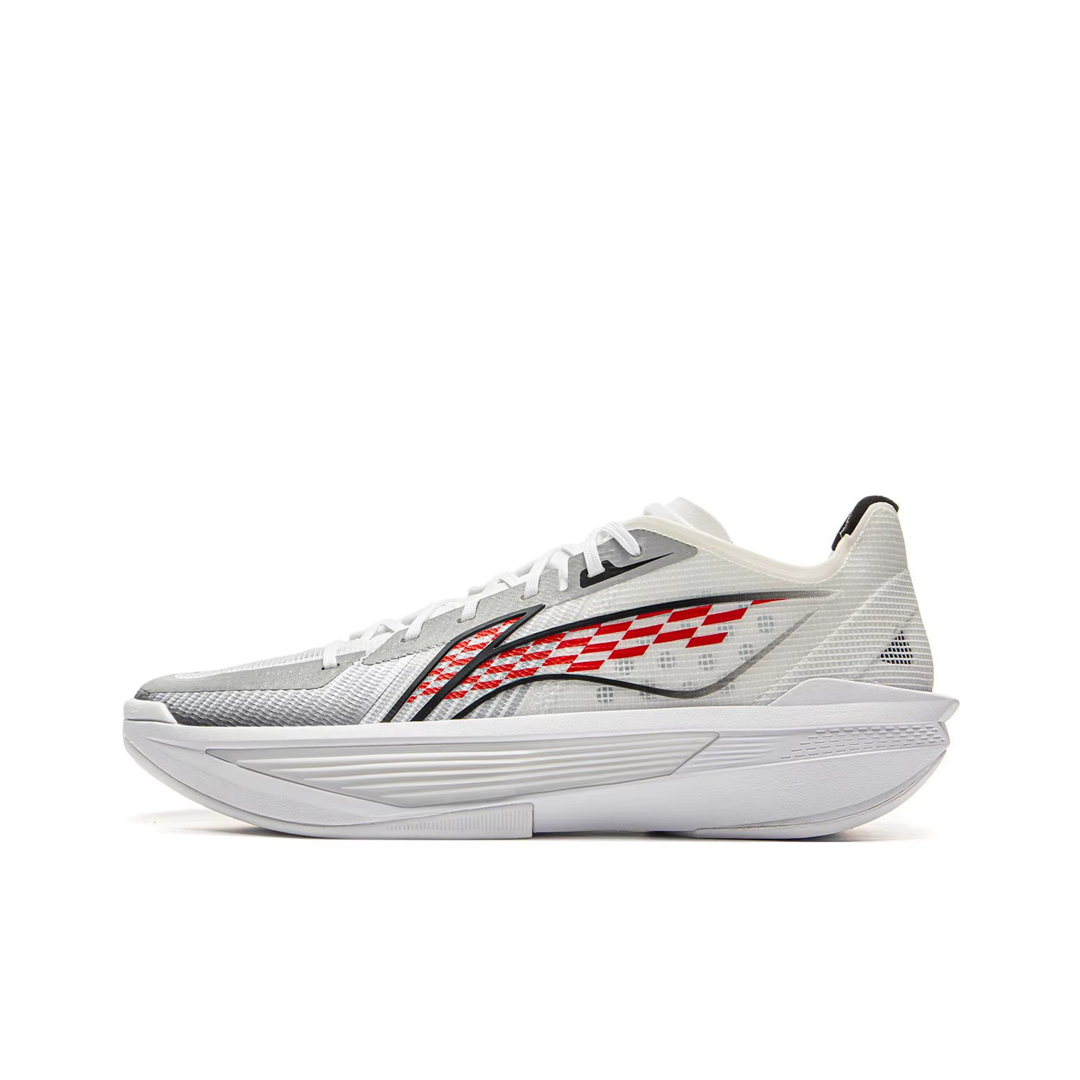 Li Ning ULTRALIGHT Chaussures de basket-ball basses pour hommes blanches ABAV007-4