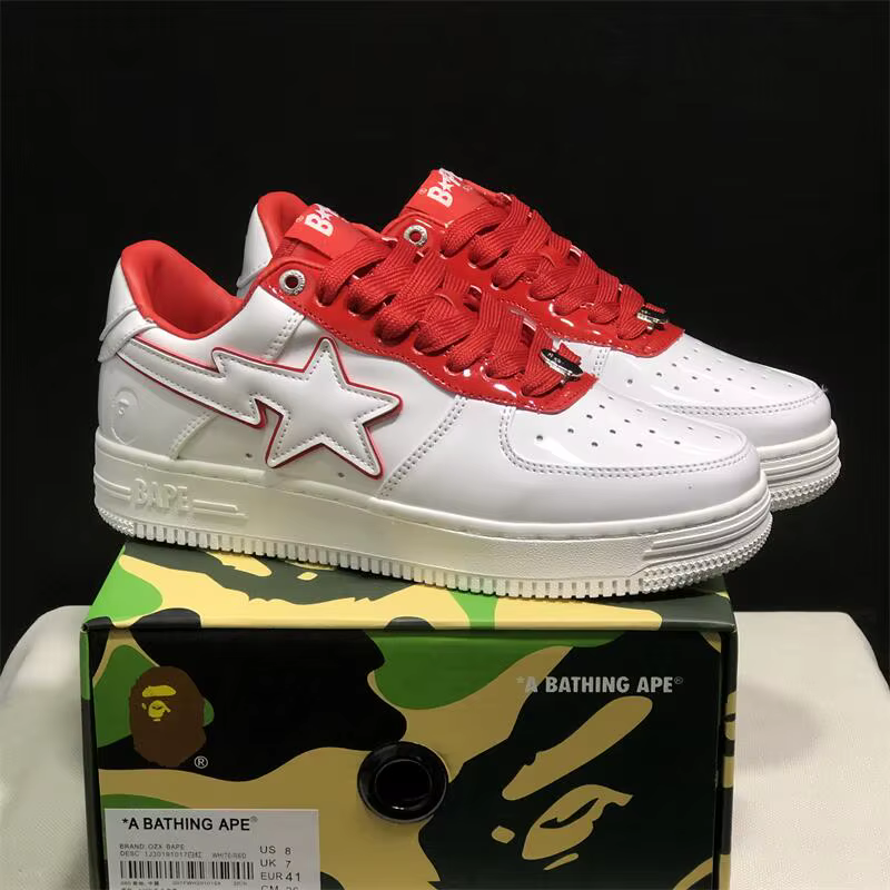 A BATHING APE Chaussures de sport basses pour hommes et femmes, baskets de sport unisexes Bapesta, c