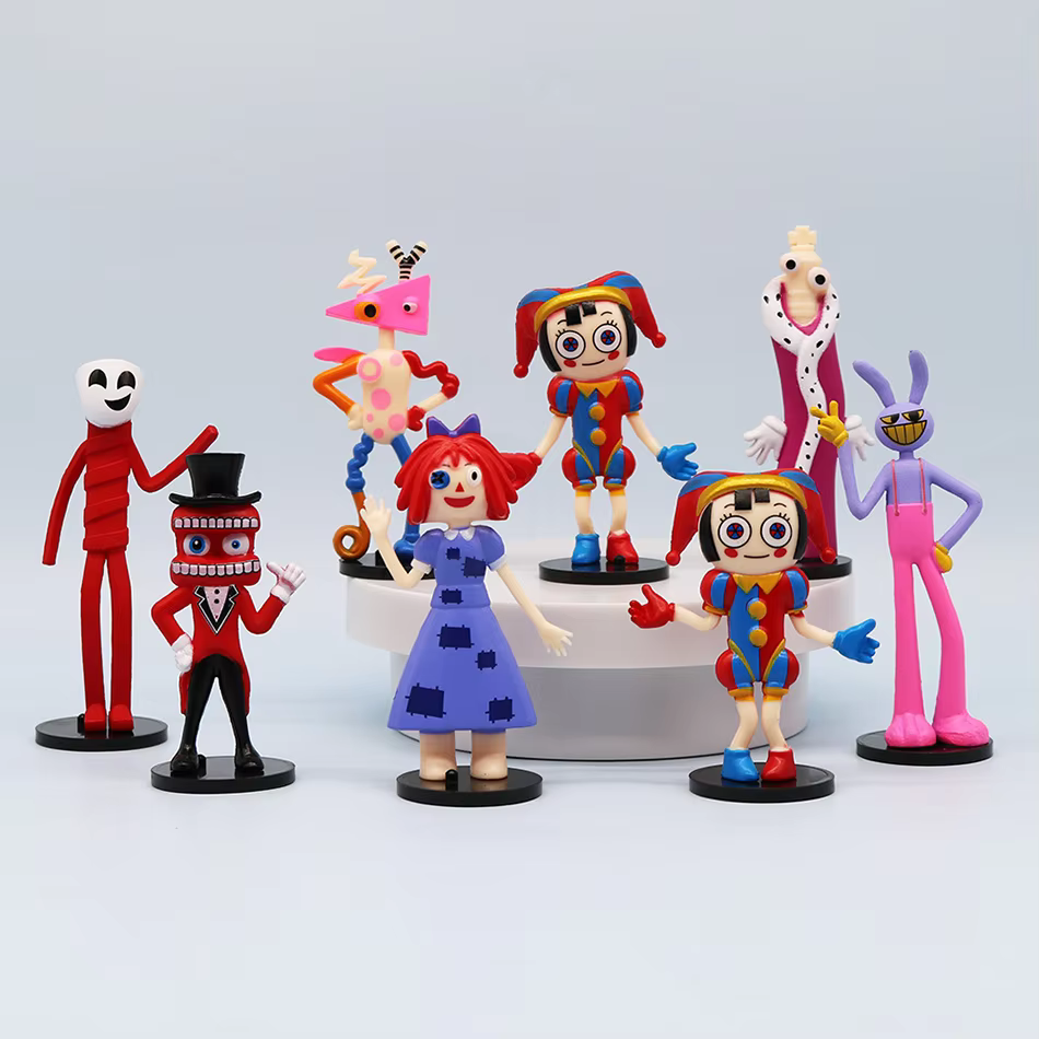 8 types de figurines étonnantes avec figurines magiques du Cirque Numérique, accessoires d'art de de