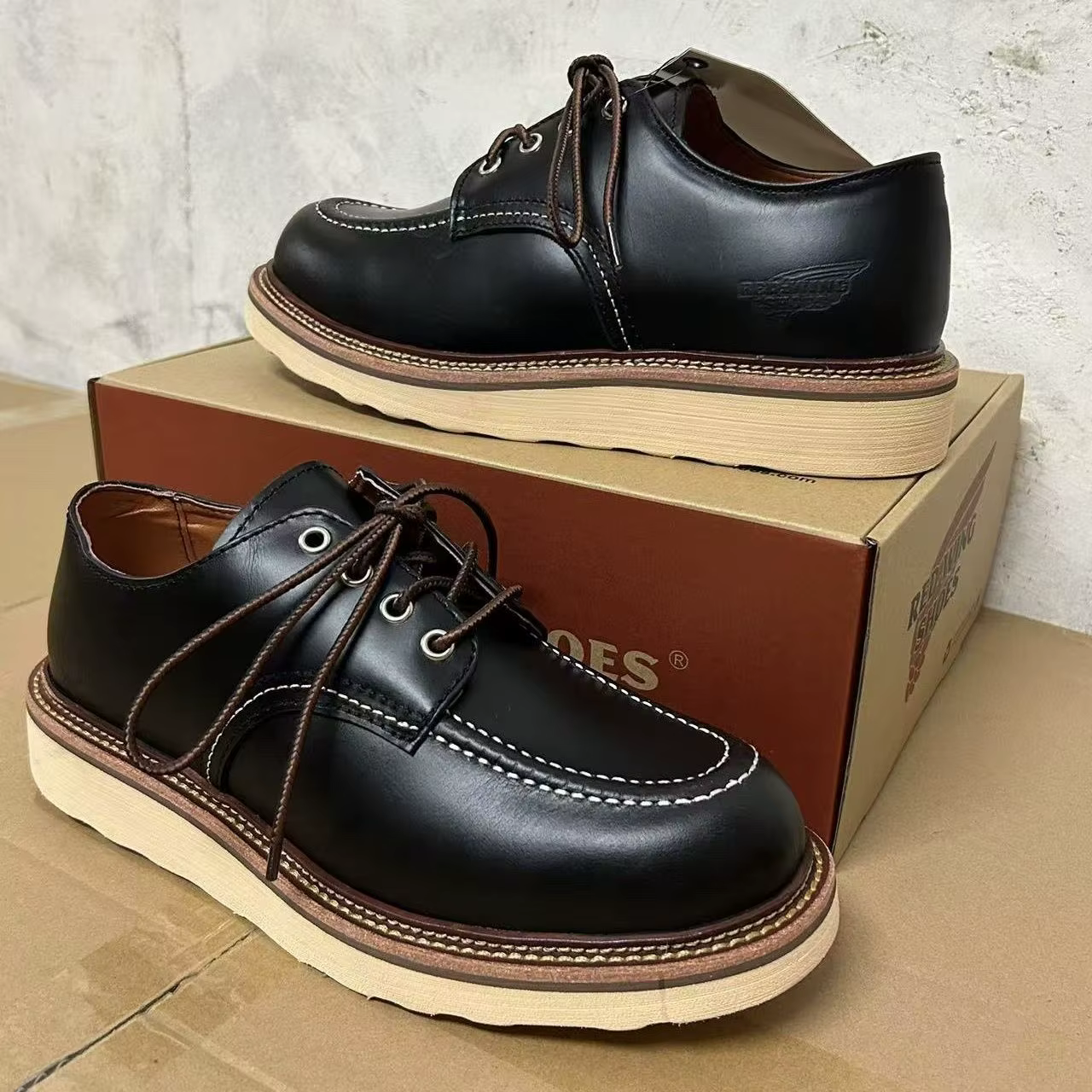 Bottes robustes rétro en cuir véritable Goodyear-Welted Stitchdown, style Monkey Boots Heritage, pou