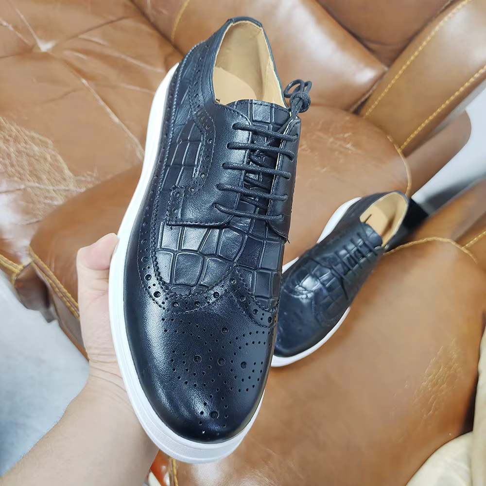 Baskets plates en cuir véritable pour hommes, chaussures confortables faites à la main, chaussures d