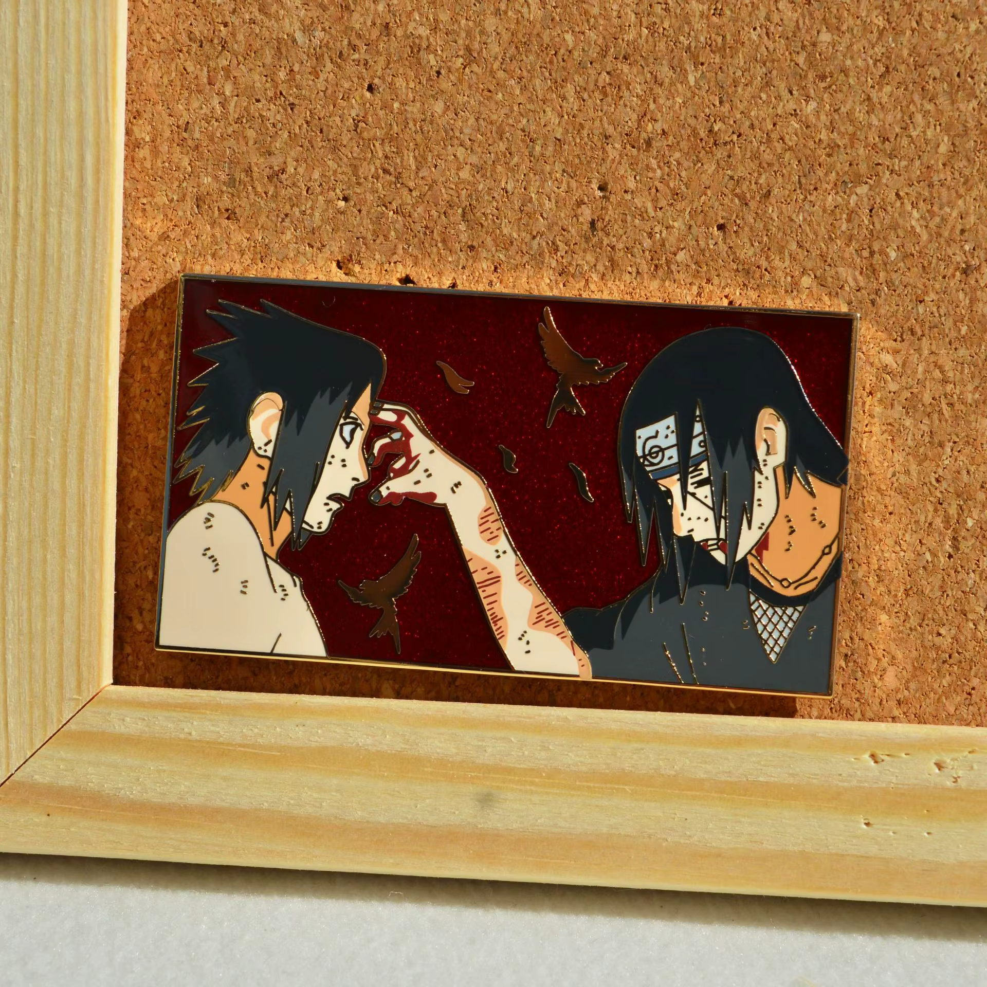 Naruto Itachi Uchiha AndvSasuke épingles en émail broche sac à dos chapeau sac col revers Badge homm