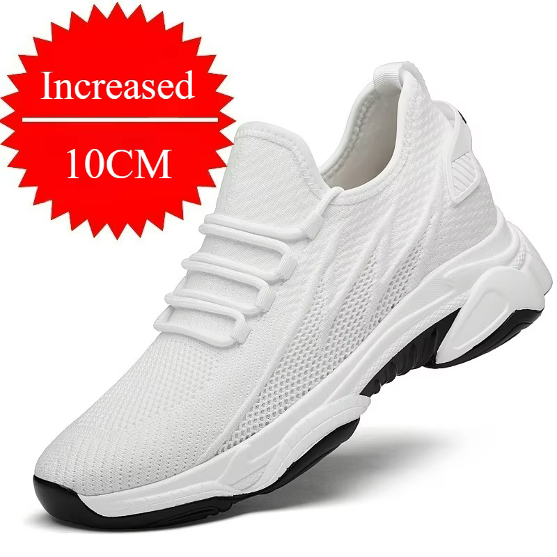 Chaussures pour hommes 10cm hauteur augmenter baskets en plein air chaussures décontractées respiran
