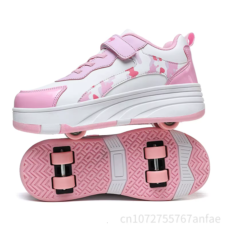 Chaussures de Skateboard pour enfants marche roulante double usage confortable résistant à l'usure e