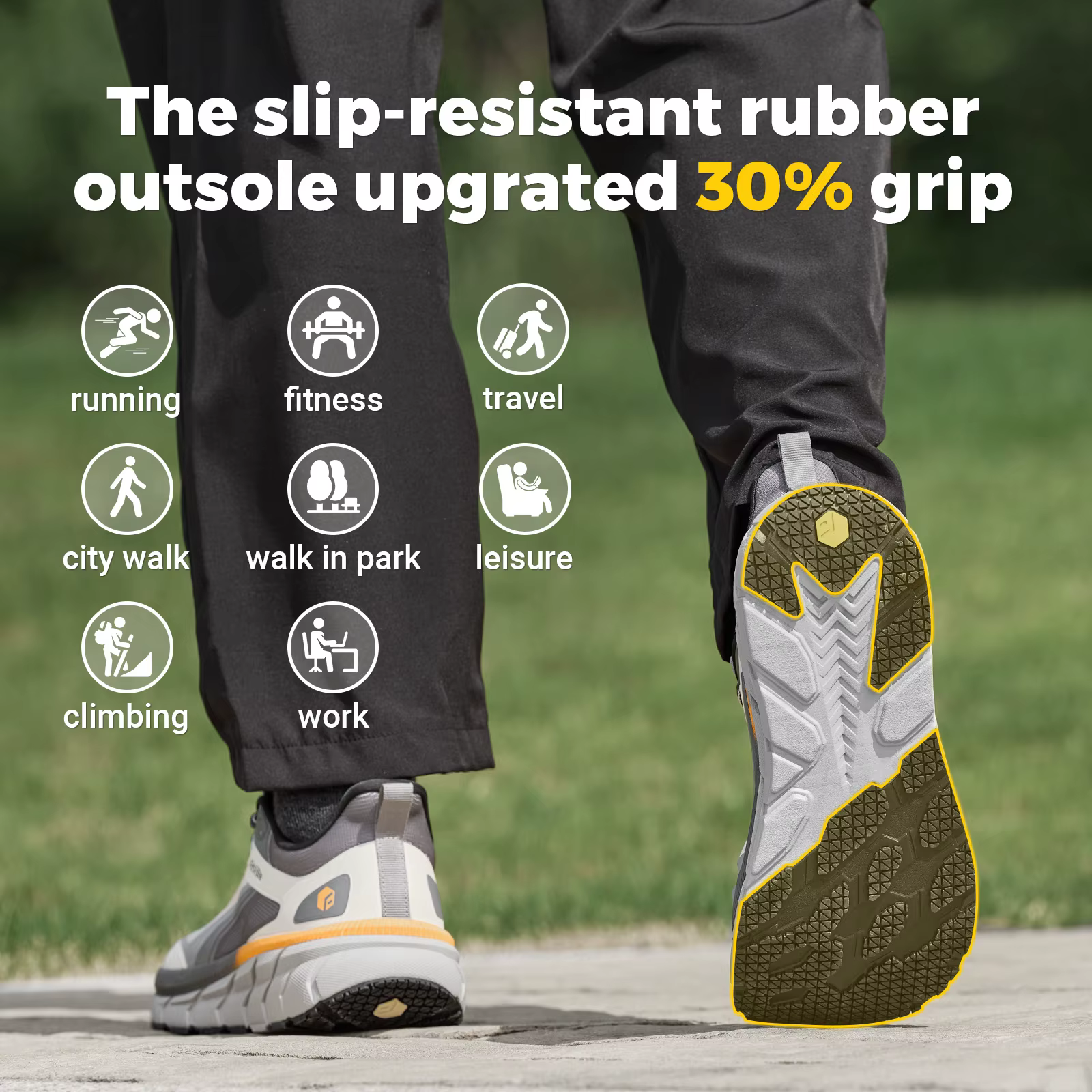 Fittington chaussures de marche larges pour hommes chaussures de course légères chaussures à bout la