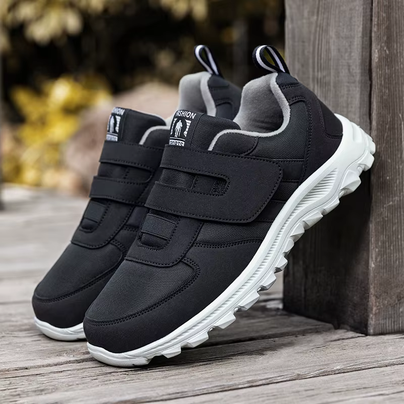 Baskets pour hommes sans lacet chaussures orthopédiques nouveau bout large chaussures décontractées 