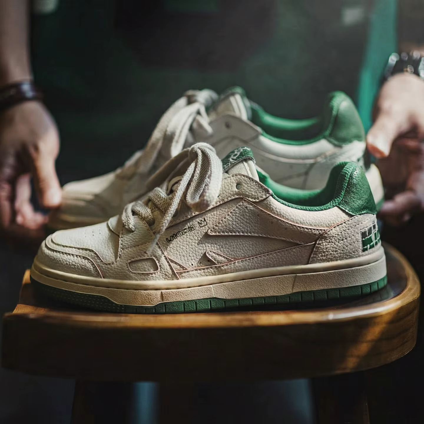 Chaussures de skate décontractées tendance de rue pour hommes Maden, style rétro, blocs de couleurs,