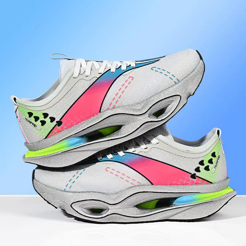 Chaussures de course pour hommes avec plaque en carbone et coussin d'air, respirantes, légères, conf