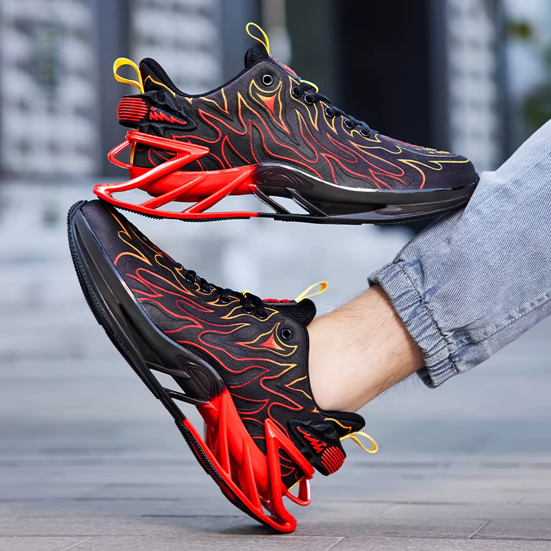 Chaussures de sport décontractées pour hommes, avec absorption des chocs, tendance, rehaussantes, po