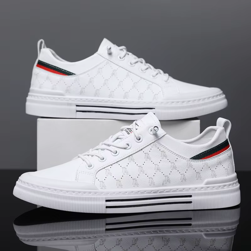 Baskets de sport décontractées pour hommes - Tige respirante, semelle en PVC durable, design bas à l