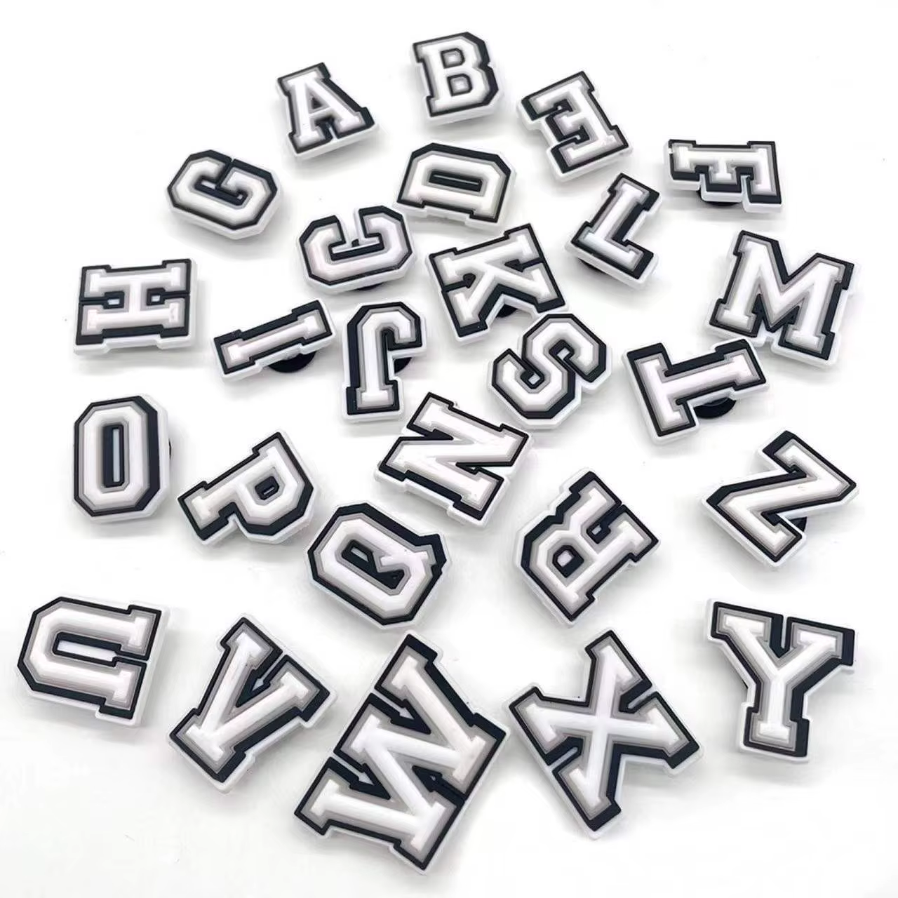 Lettre chaussures breloques décorations pour Crocs 1 pièces Alphabet broches garçons filles enfants 