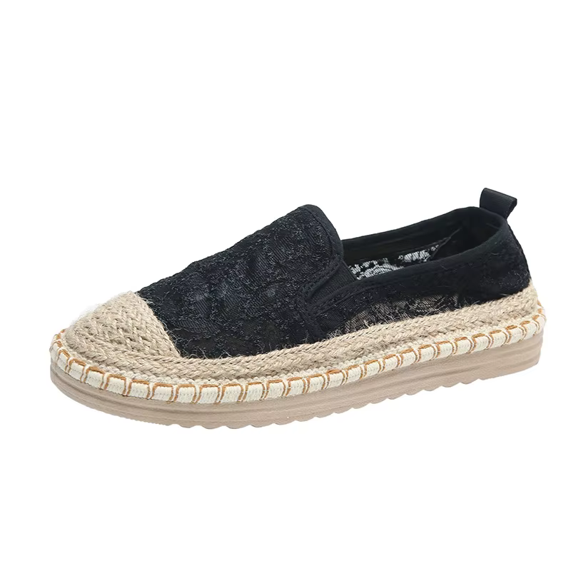 2025 chaussures De créateur tressé dentelle Patchwork chaussures plates confortables chaussures à en