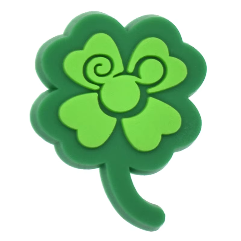 Breloques de chaussures vertes pour accessoires Crocs, 1 pièce, épingles, décoration de St. Patrick,