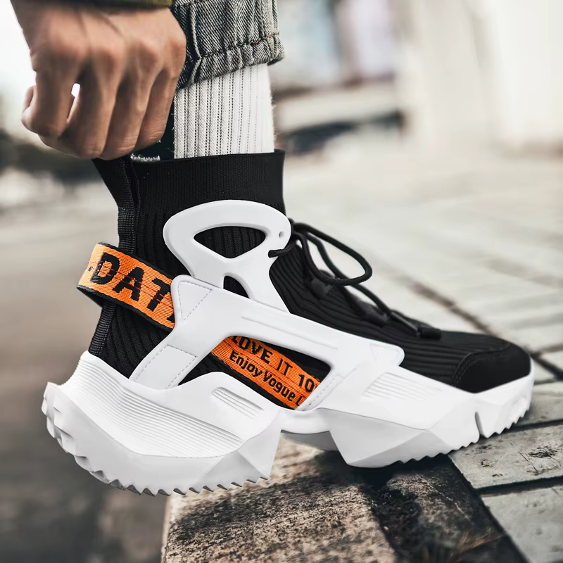 Baskets légères respirantes à semelle épaisse pour homme, chaussures de sport, de marche, décontract