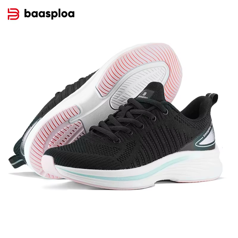 Baasploa Chaussures de sport pour femmes, confortables et légères, chaussures de course pour femmes,