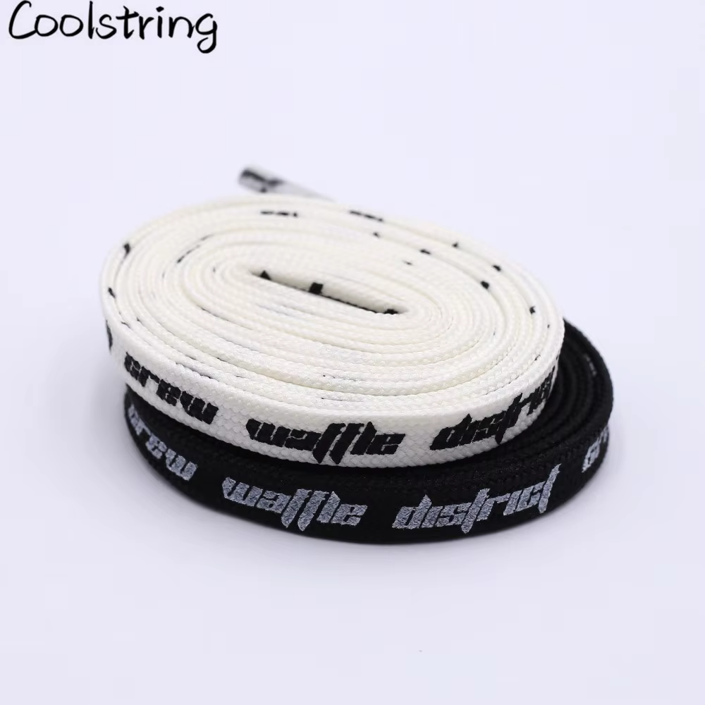 Waffle District Crew Lacets, Impression d'écran double face, Beige, Noir, Luminelace de sport authen