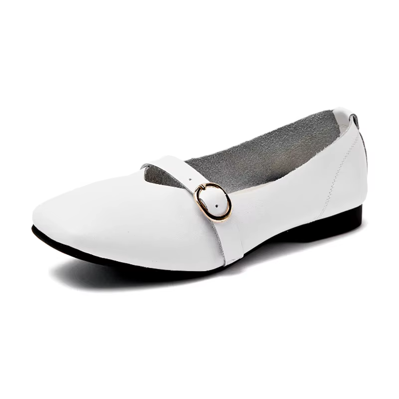 AIYUQI-Chaussures Plates en Cuir group pour Femme, Souliers Confortables et Décontractés, Grande Tai