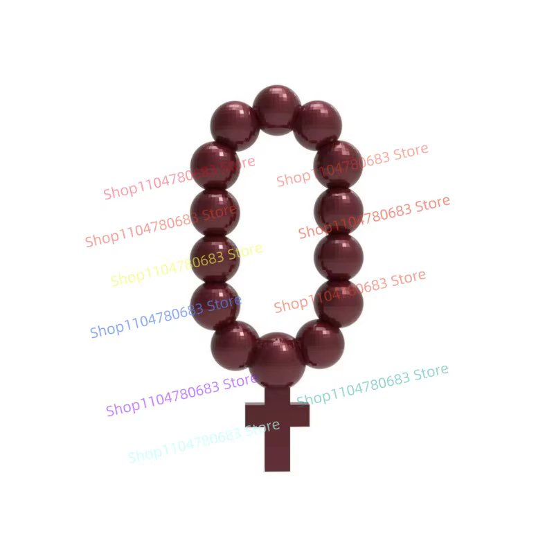 Nouveaux accessoires pour minifigurines, pièces croix et chapelet, décorations à assembler, ornement