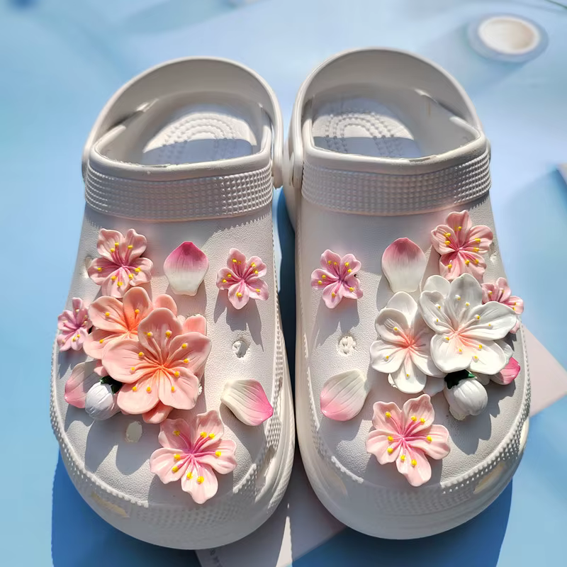 Breloques de chaussures pour filles, nouvelle mode, pour Branches et fleurs créatives, sabots, boucl