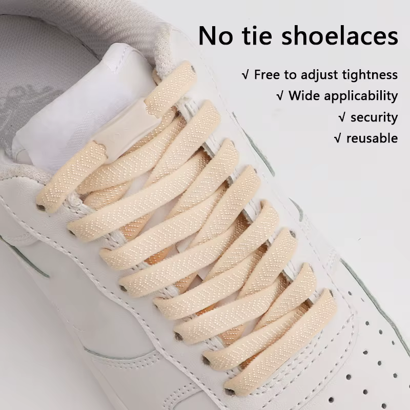 Lacets de chaussures élastiques pour enfants et adultes, 1 paire, pour baskets, rapides, pour sport