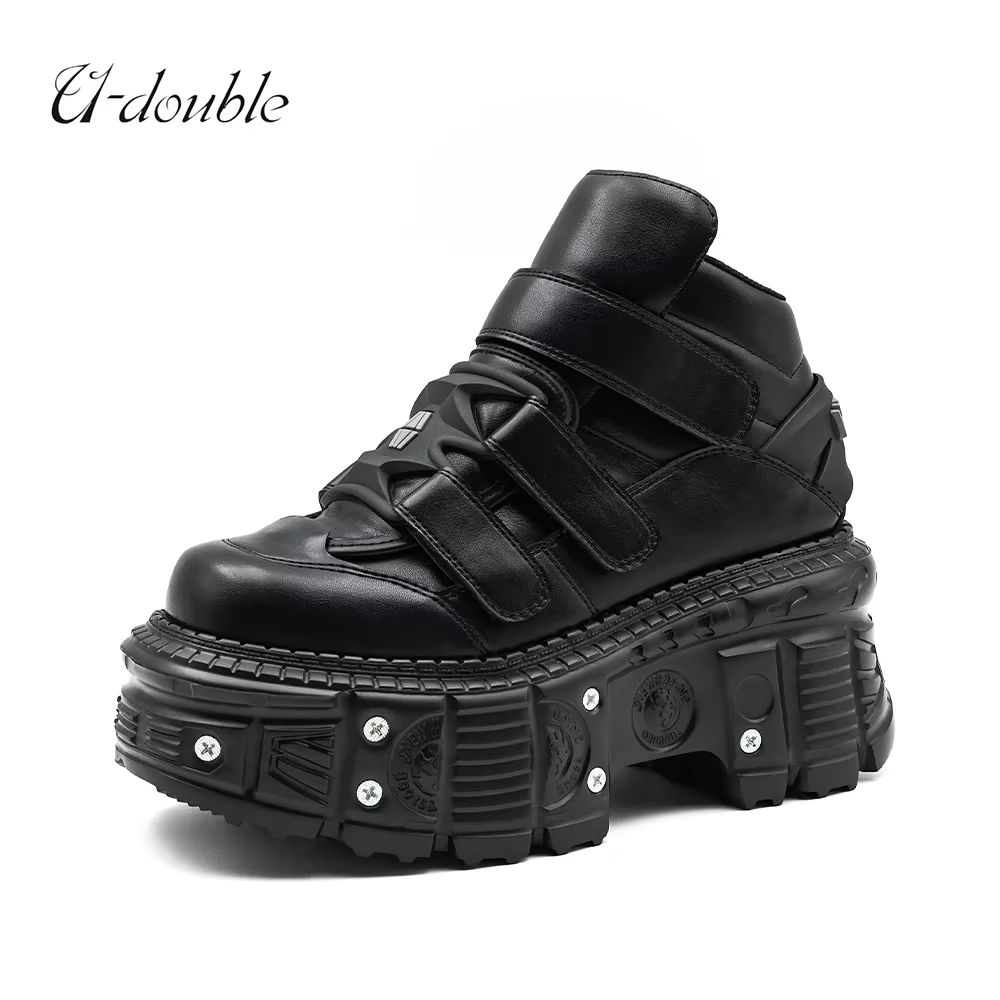 2026 nouveau Style Punk femmes chaussures gothique cheville Rock bottes à lacets talon hauteur 9CM p