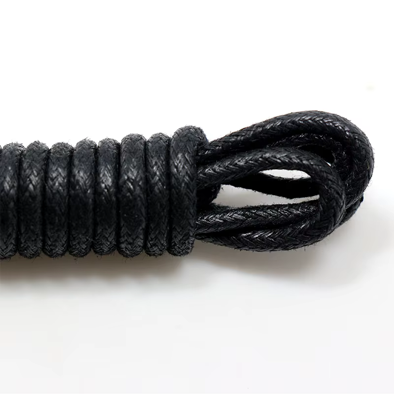 Lacets Ronds en Coton Ciré et Cuir pour Bottes Oxford, Étanches, Longueur 60/80/100/120/140/180cm, 1