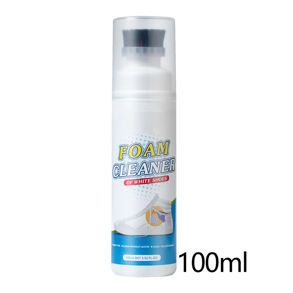 Mousse nettoyante blanche Portable pour chaussures, 100ML, avec coque de brosse, accessoires de nett