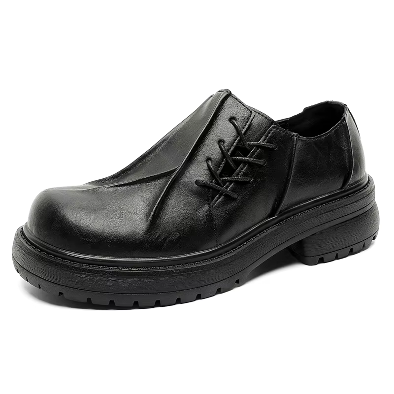 Derby chaussures en cuir à semelles épaisses pour hommes Styles de créateurs de mode Fête et Travail