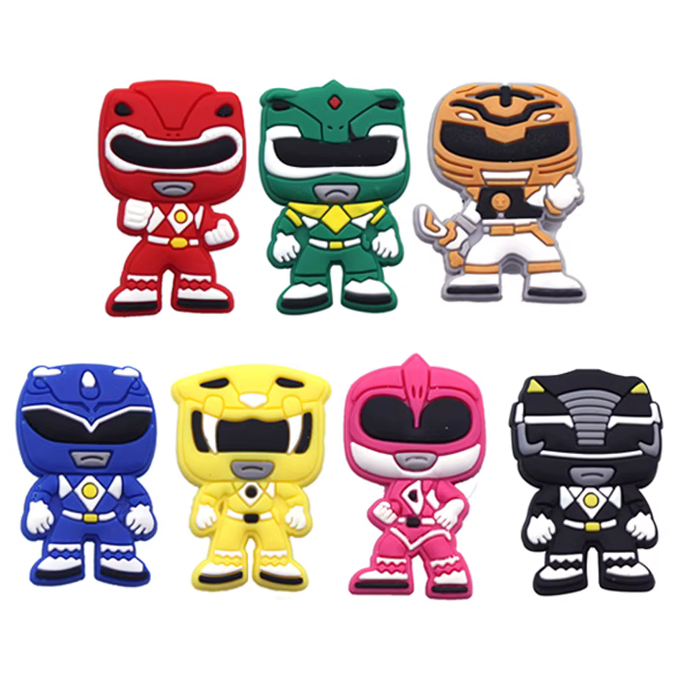Breloques pour chaussures de la série Super Warrior, sabots de dessin animé, sandales, décoration, a