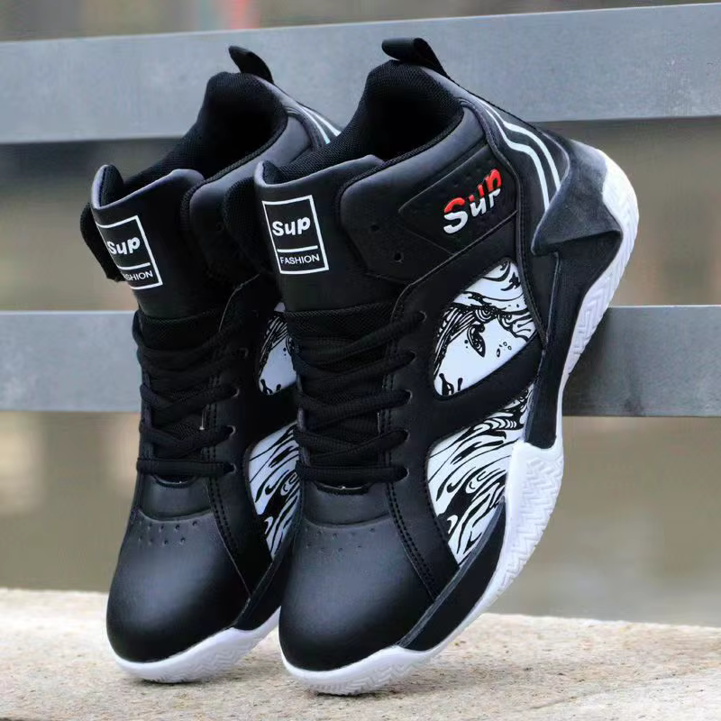Baskets antidérapantes pour hommes, chaussures de basket-ball montantes, de luxe, confortables, de c