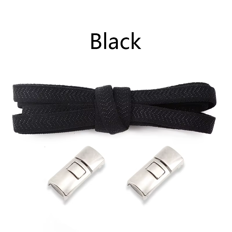 Nouveaux lacets élastiques unisexe pour baskets, avec boucle métallique croisée, 22 couleurs, sans n