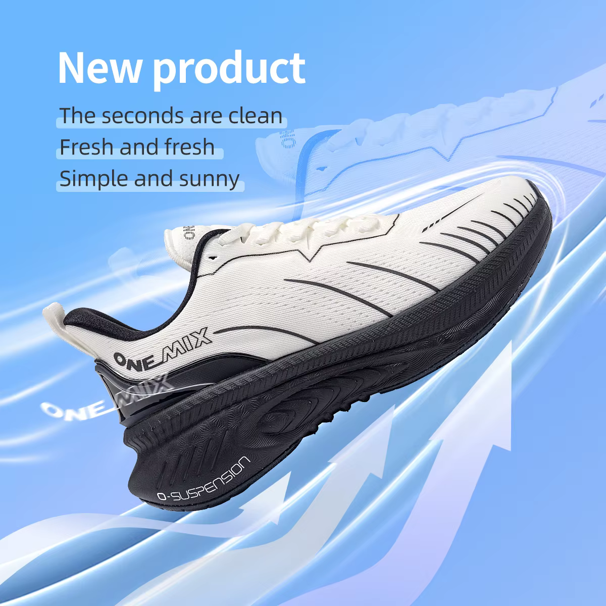 ONEMIX nouvelles chaussures de course à amorti pour hommes coureurs lourds appropriés à lacets sport