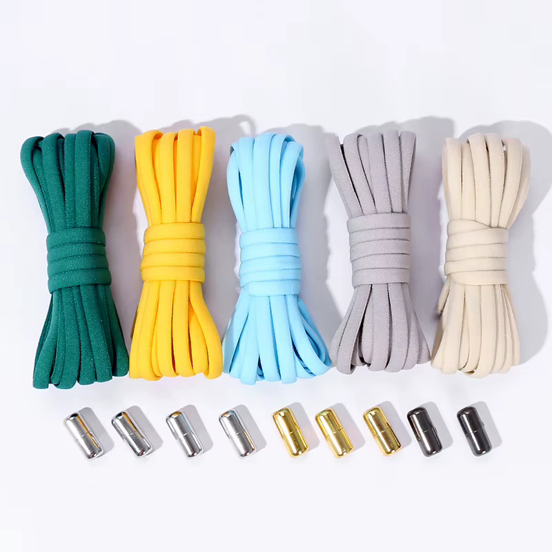 Lacet élastique sans cravate, serrure en métal, Capsule demi-cercle, ficelle de sécurité rapide, cha