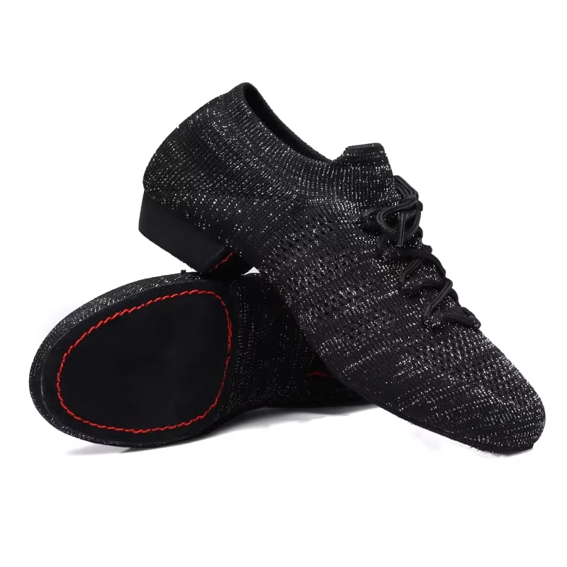 Chaussures à talons bas en maille souple pour femmes et filles, Tennis de salle de bal, entraînement