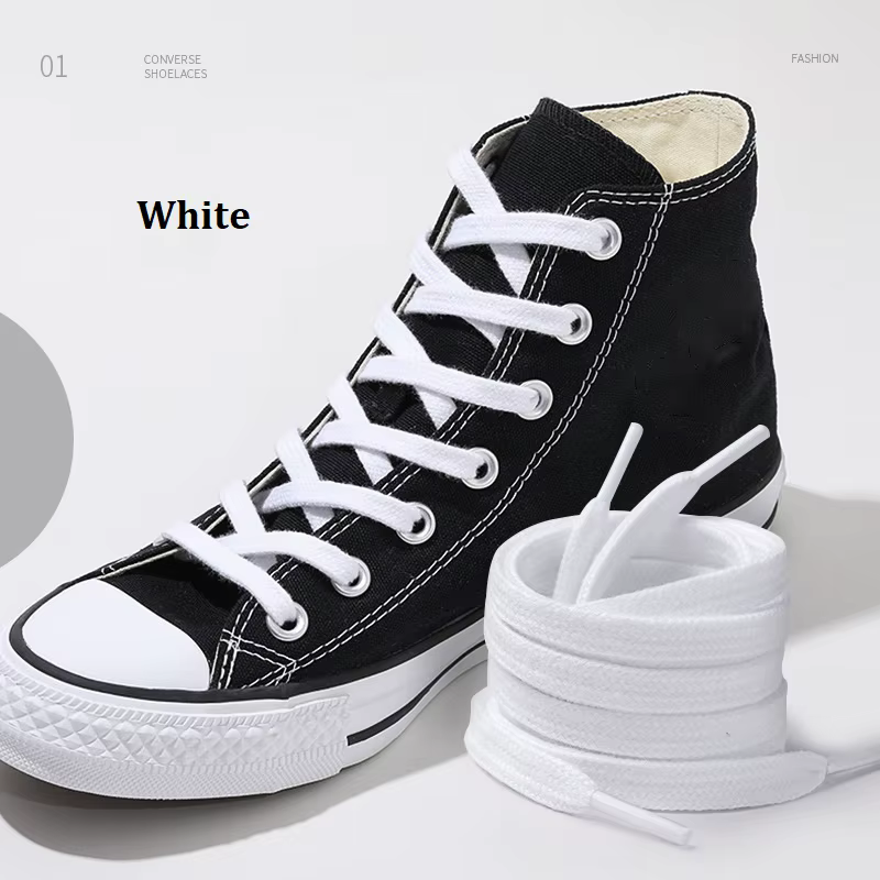 1 Paire de Lacets Plats en Coton de Haute Qualité pour Baskets et Chaussures en Toile – Lacets Class