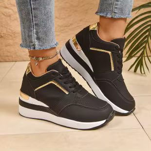 Chaussures de sport décontractées pour femmes printemps automne nouveau Style maille à lacets talon 