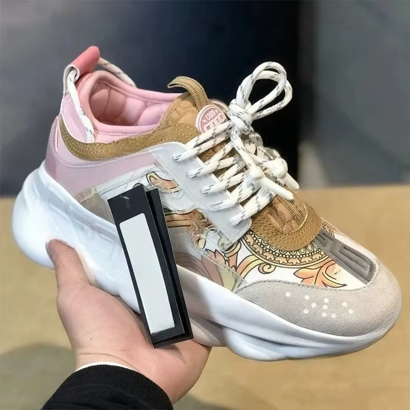 Baskets Chunky Imprimées Homme Femme, Baskets de créateur à motif clé, Chaussures décontractées à pl