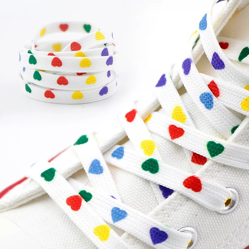 Lacets de bande dessinée, chaussures athlétiques, sans élasticité, lacets plats de Sport, loisirs bl
