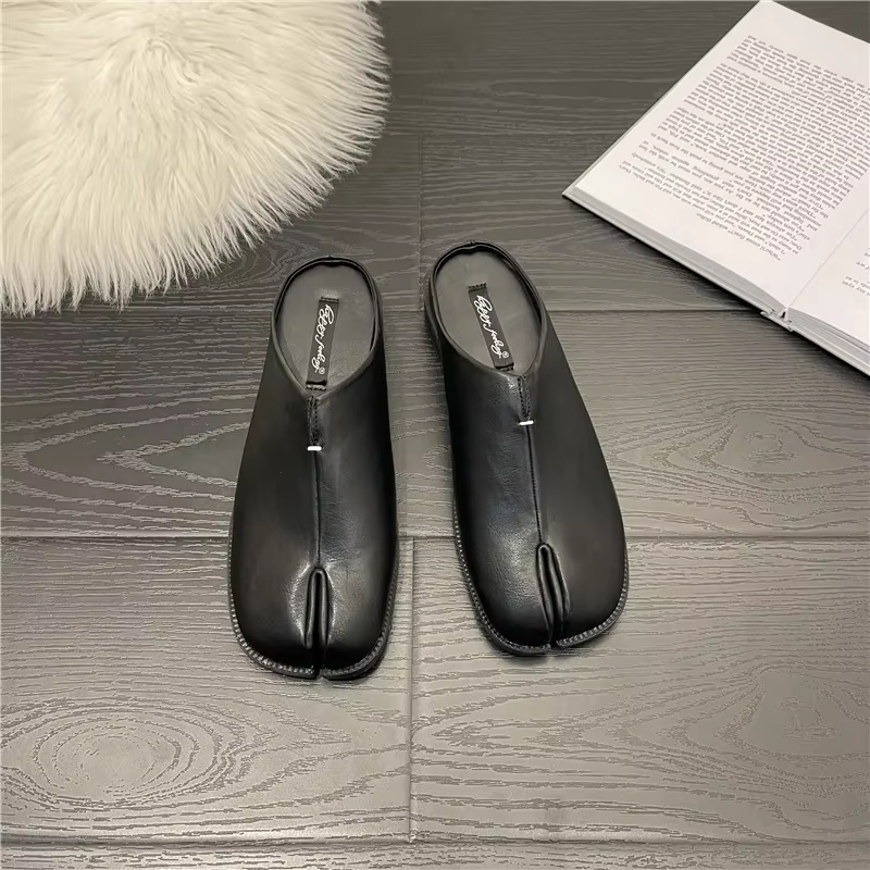 Nouvelles chaussures pour femmes, style japonais, pantoufles à bout séparé pour femme, chaussures dé